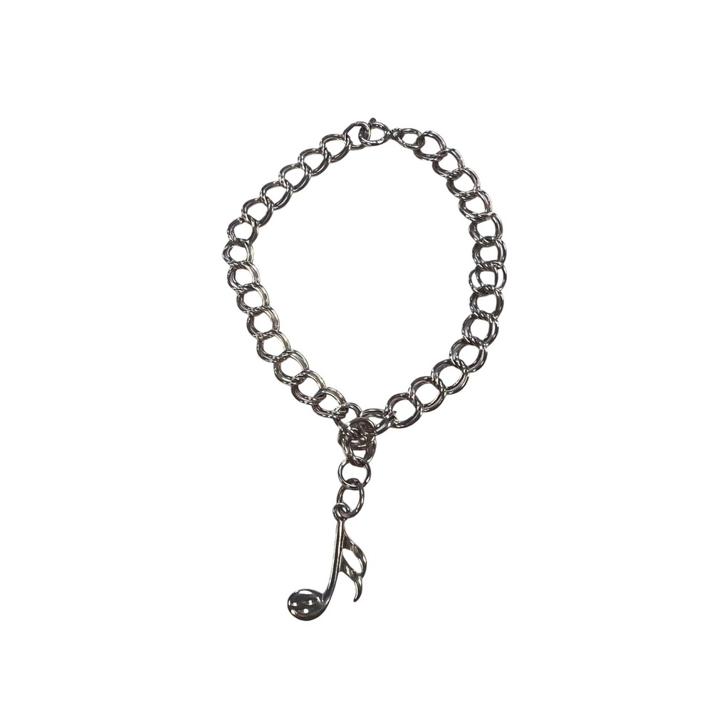 James Avery Music Note Bracelet Womens 7in Silver Excellent Sterling Charm